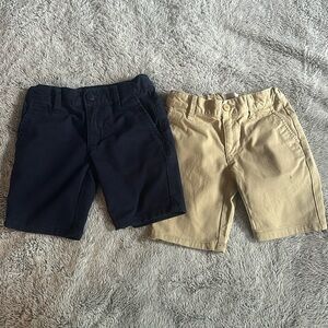 🎀 2 Pairs Place Girls Uniform Shorts Khaki Navy Casual Bottoms Size 5